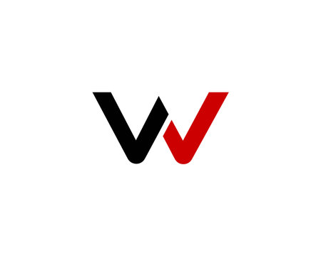 WJ JW logo design vector templateのイラスト素材