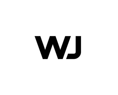 WJ JW logo design vector templateのイラスト素材