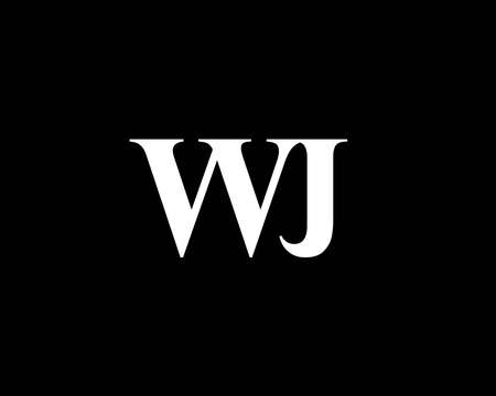 WJ JW logo design vector templateのイラスト素材