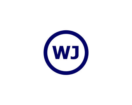 WJ JW logo design vector templateのイラスト素材