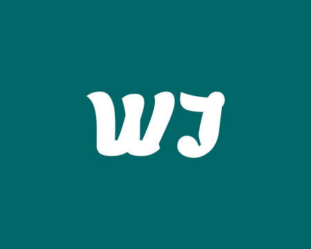 WJ JW logo design vector templateのイラスト素材