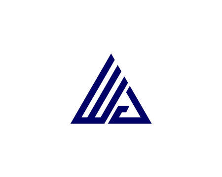 WJ JW logo design vector templateのイラスト素材