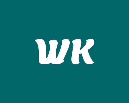 WK KW logo design vector templateのイラスト素材