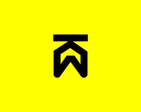 WK KW logo design vector templateのイラスト素材