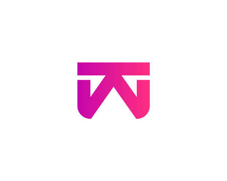 WK KW logo design vector templateのイラスト素材