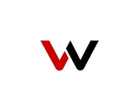 WL LW logo design vector templateのイラスト素材