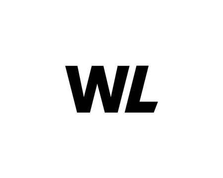 WL LW logo design vector templateのイラスト素材
