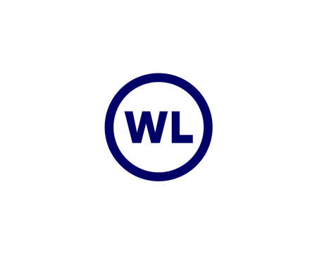 WL LW logo design vector templateのイラスト素材