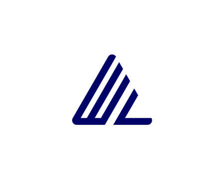 WL LW logo design vector templateのイラスト素材