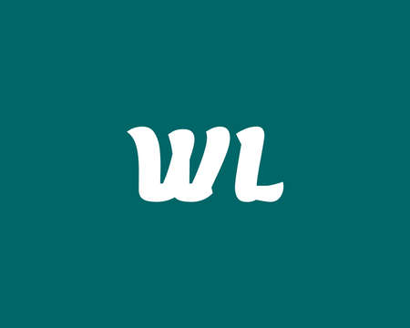 WL LW logo design vector templateのイラスト素材