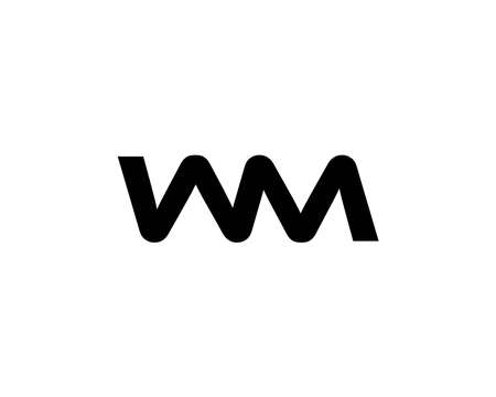 WM MW logo design vector templateのイラスト素材