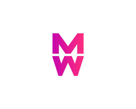 WM MW logo design vector templateのイラスト素材