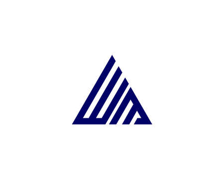 WM MW logo design vector templateのイラスト素材