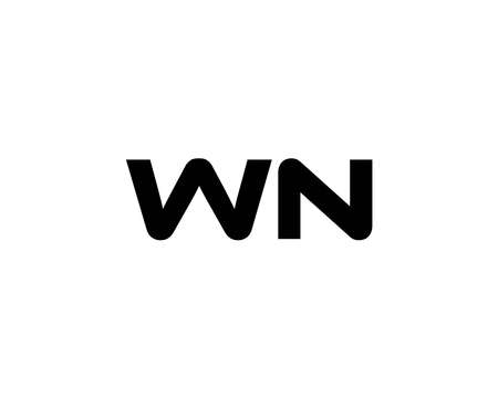 WN NW logo design vector templateのイラスト素材