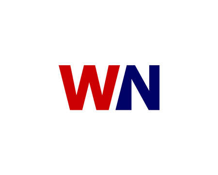 WN NW logo design vector templateのイラスト素材