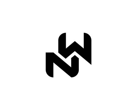 WN NW logo design vector templateのイラスト素材
