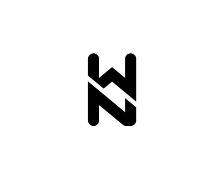 WN NW logo design vector templateのイラスト素材