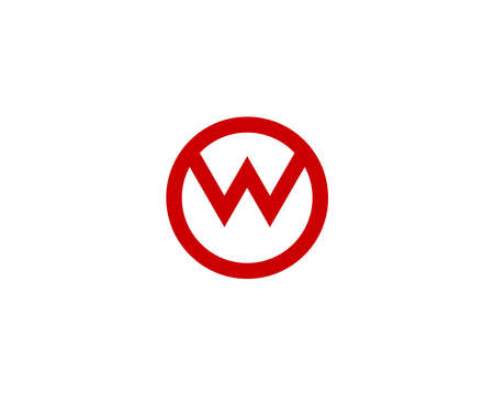 WO OW logo design vector templateのイラスト素材