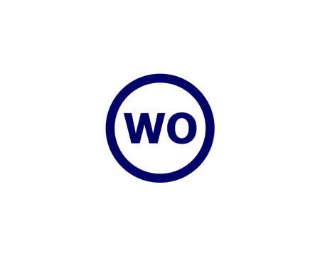 WO OW logo design vector templateのイラスト素材