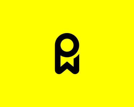 WP PW logo design vector templateのイラスト素材