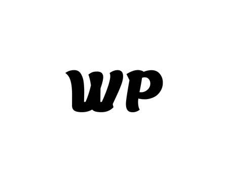 WP PW logo design vector templateのイラスト素材