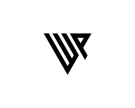 WP PW logo design vector templateのイラスト素材