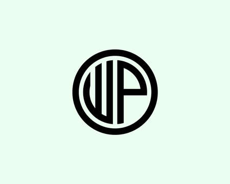 WP PW logo design vector templateのイラスト素材