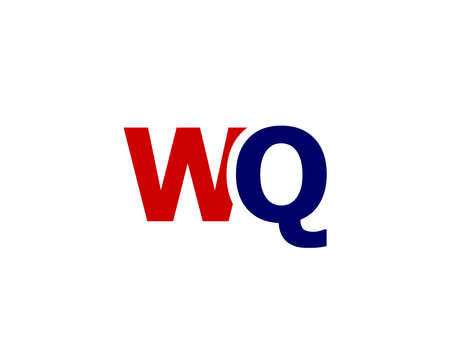 WQ QW logo design vector templateのイラスト素材