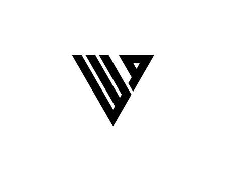 WQ QW logo design vector templateのイラスト素材