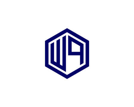 WQ QW logo design vector templateのイラスト素材