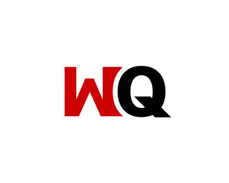 WQ QW logo design vector templateのイラスト素材