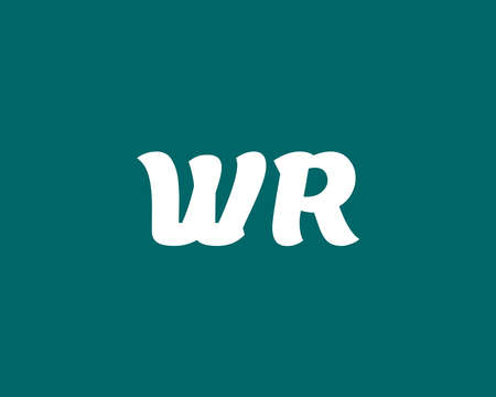 WR RW logo design vector templateのイラスト素材