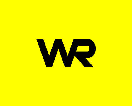 WR RW logo design vector templateのイラスト素材