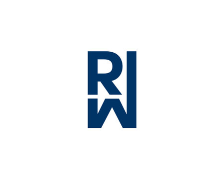WR RW logo design vector templateのイラスト素材