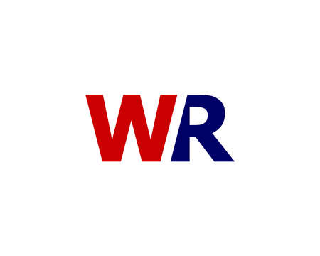 WR RW logo design vector templateのイラスト素材