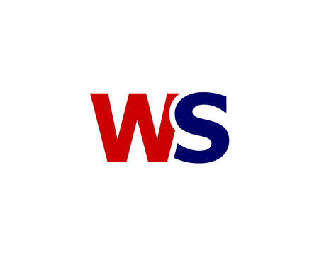 WS SW logo design vector templateのイラスト素材