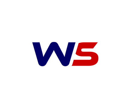 WS SW logo design vector templateのイラスト素材