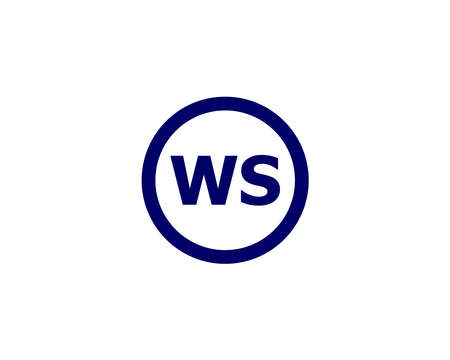WS SW logo design vector templateのイラスト素材