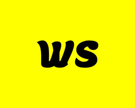 WS SW logo design vector templateのイラスト素材
