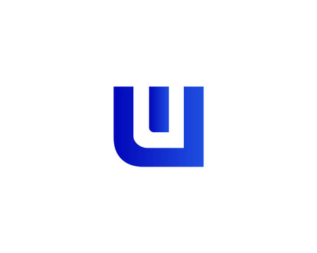 WU UW logo design vector templateのイラスト素材