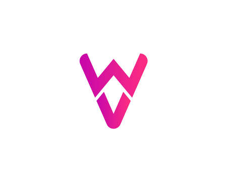 WV VW logo design vector templateのイラスト素材