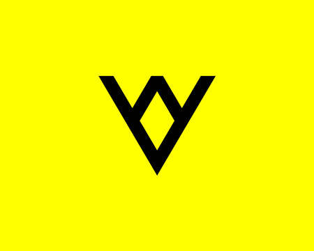 WV VW logo design vector templateのイラスト素材
