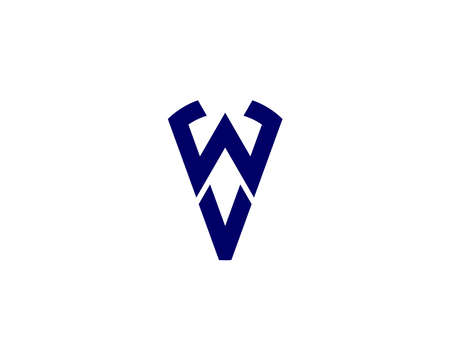 WV VW logo design vector templateのイラスト素材