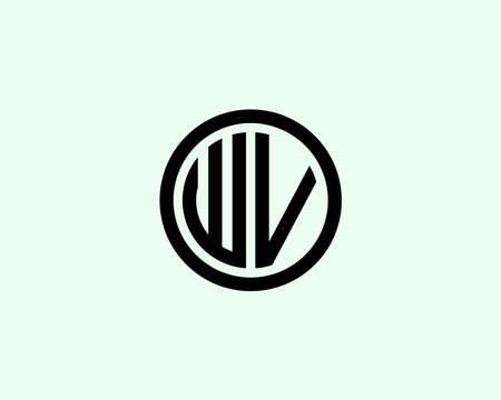 WV VW logo design vector templateのイラスト素材