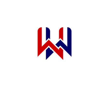 WW W logo design vector templateのイラスト素材