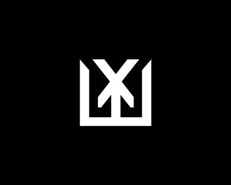 WX XW logo design vector templateのイラスト素材