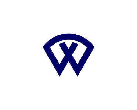 WX XW logo design vector templateのイラスト素材