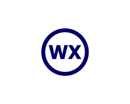 WX XW logo design vector templateのイラスト素材