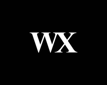 WX XW logo design vector templateのイラスト素材