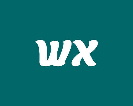 WX XW logo design vector templateのイラスト素材